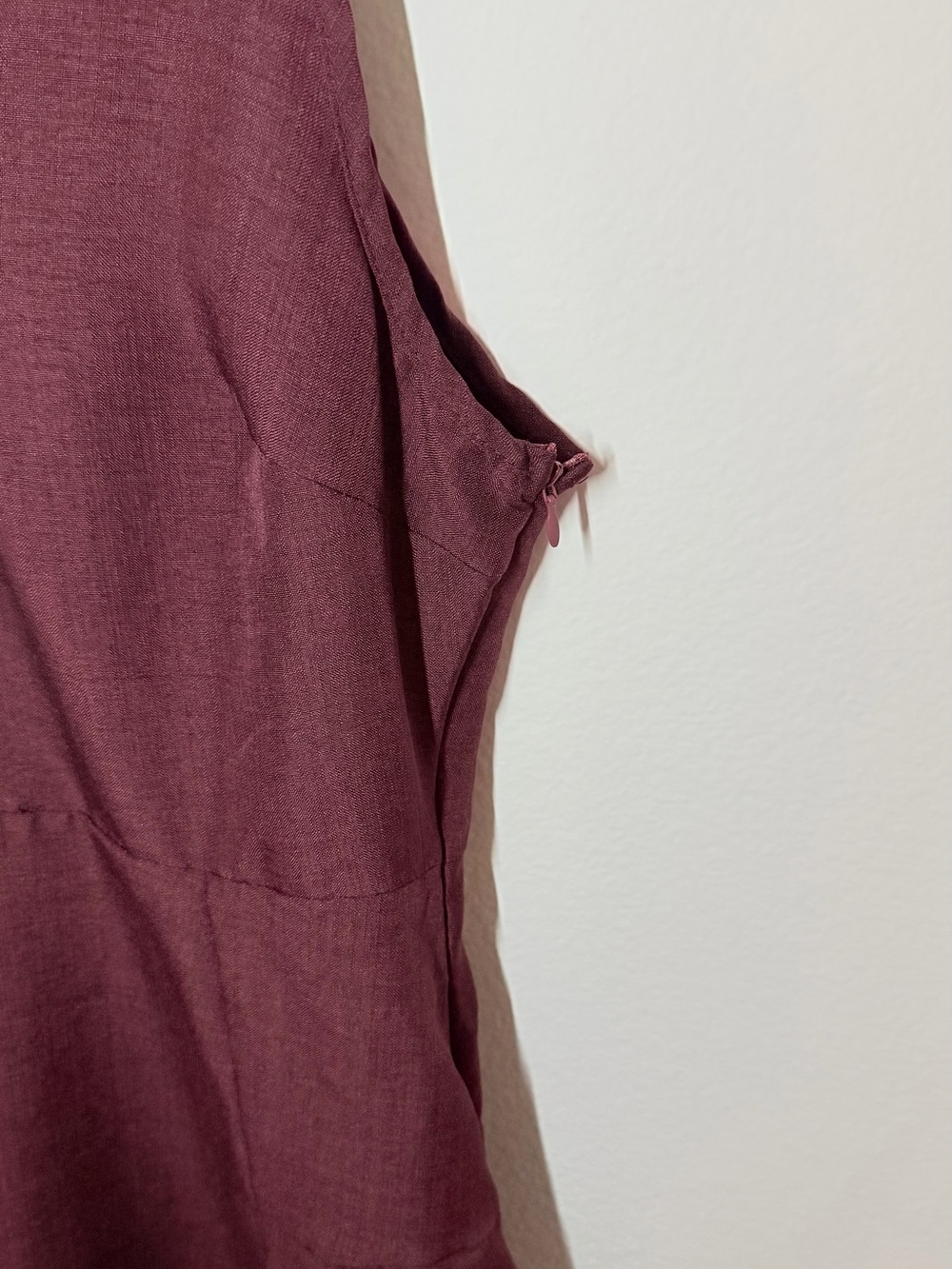 Sleeveless Burgundy Halter Fit & Flare Dress - Picture 4 of 9